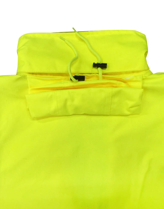 SW28A HI-VIS TWO TONE RAIN PROOF JACKET WITH QUILT LINING