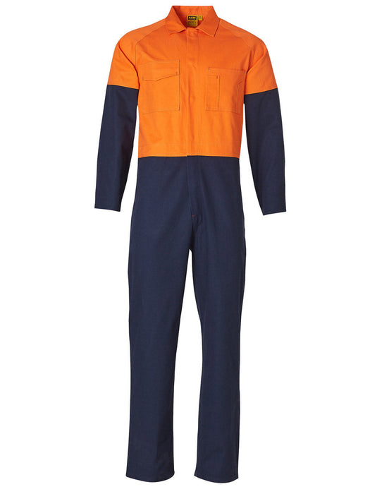 SW205 TWO TONE MEN'S COTTON DRILL COVERALL STOUT SIZE