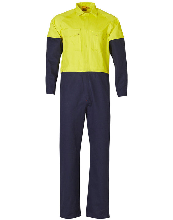 SW204 MEN'S TWO TONE COTTON DRILL COVERALL REGULAR SIZE