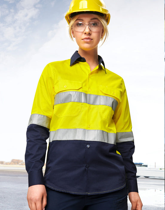 SW82 UNISEX HI VIS COOL-BREEZE SAFETY LS SHIRT (GENERIC TAPE)