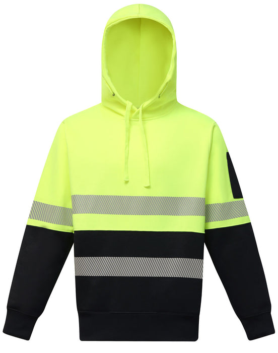 SW88 Hi-Vis Two Tone Safety Hoodie With Segmented Tapes