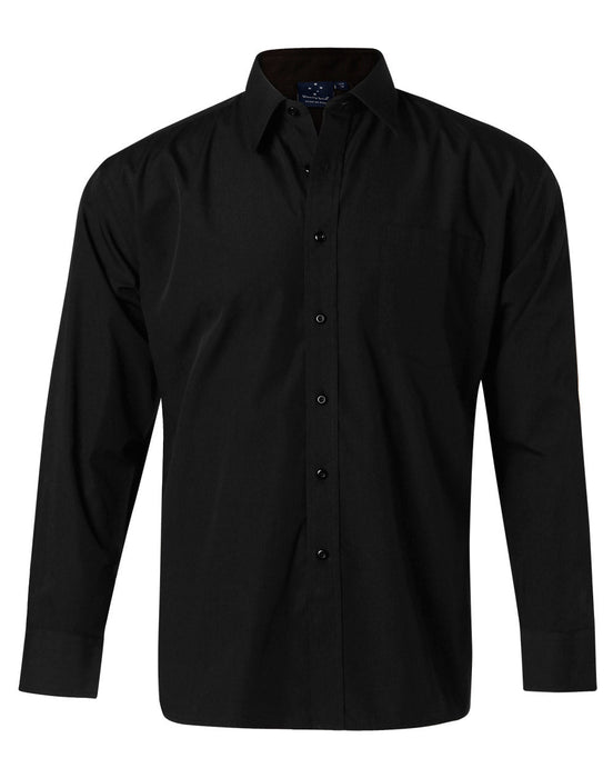 BS01L Men's Poplin Long Sleeve Business Shirt