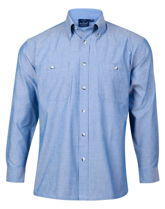 BS03L Men's Chambray Long Sleeve