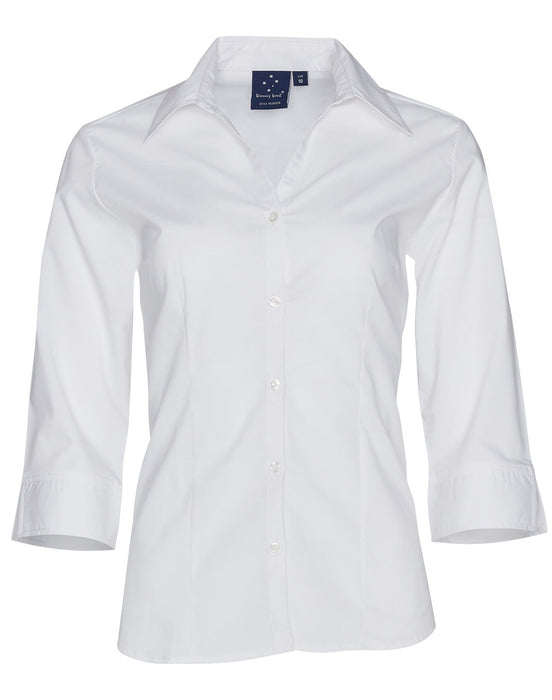 BS07Q WOMEN'S TEFLON EXECUTIVE 3/4 SLEEVE SHIRT