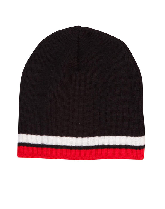 CH63 CONTRAST STRIPE BEANIE