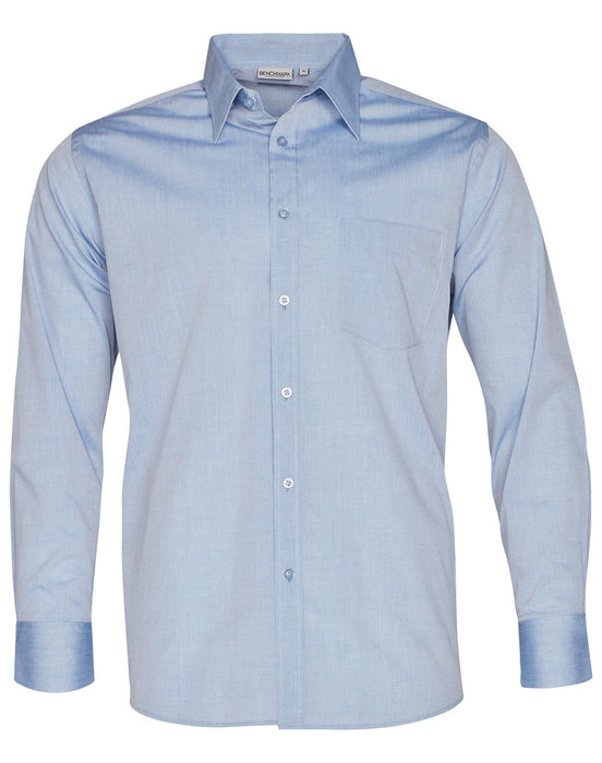 M7012 Men's Fine Chambray Long Sleeve Shirt