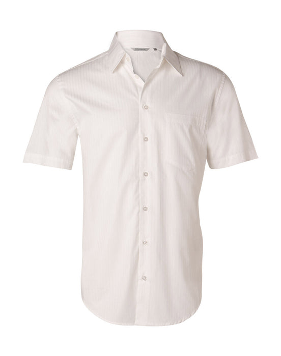 M7100S Men's Self Stripe Short Sleeve Shirt