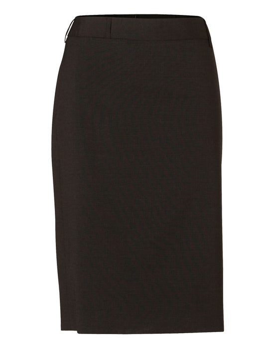 M9470 Women's Wool Blend Stretch Mid Length Lined Pencil Skirt