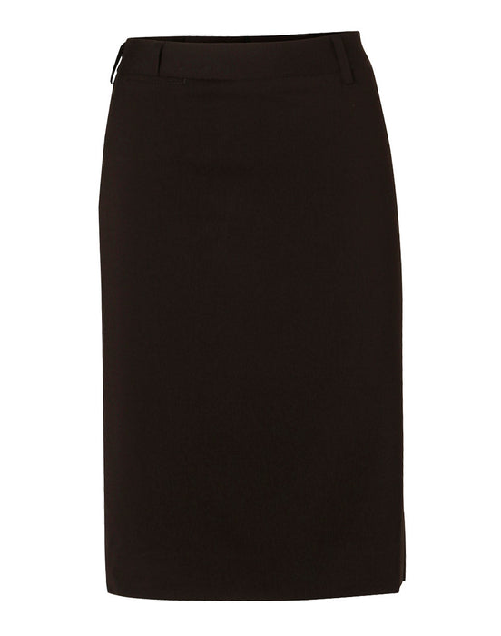 M9471 Women's Poly/Viscose Stretch Mid Length Lined Pencil Skirt