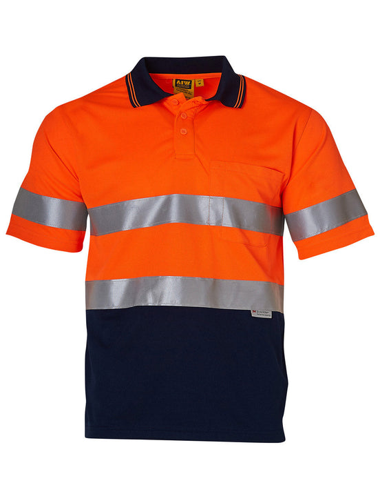 SW17A HI-VIS SHORT SLEEVE POLO WITH 3M TAPES