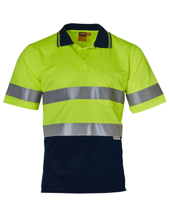 SW17A HI-VIS SHORT SLEEVE POLO WITH 3M TAPES