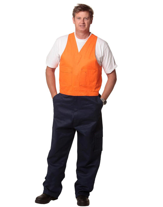 SW202 HI-VIS ACTION BACK MEN'S OVERALL STOUT SIZE