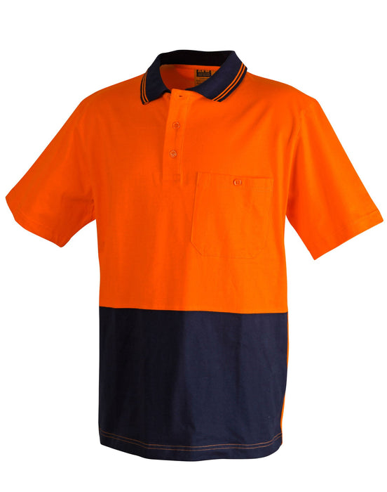 SW35 Cotton Jersey Two Tone Safety Polo