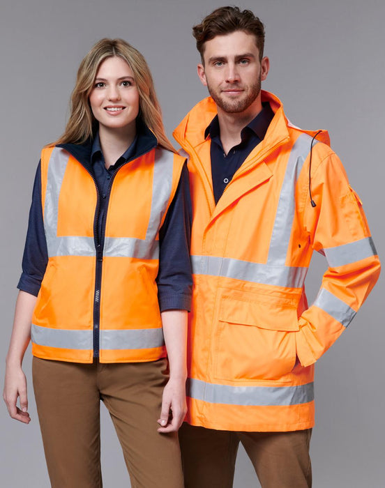 SW77 VIC Rail Hi Vis 3 in 1 Safety Jacket and Vest - Unisex