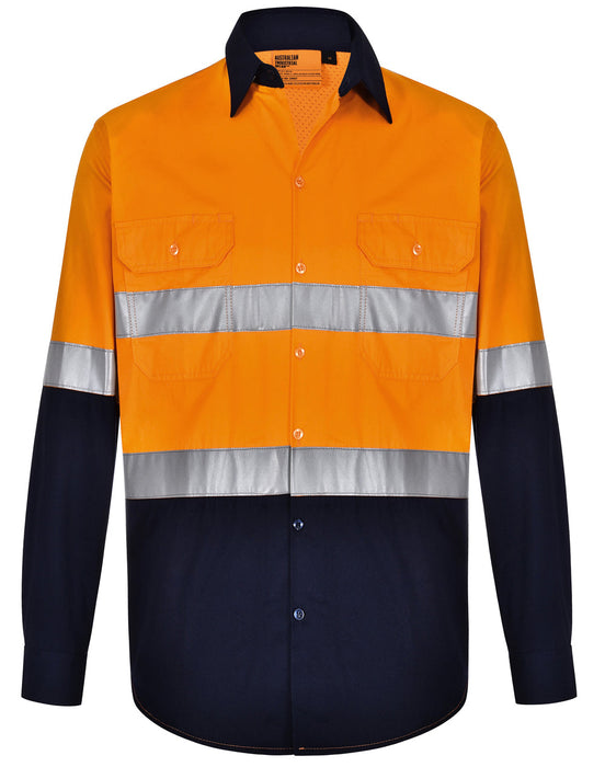 SW82 UNISEX HI VIS COOL-BREEZE SAFETY LS SHIRT (GENERIC TAPE)