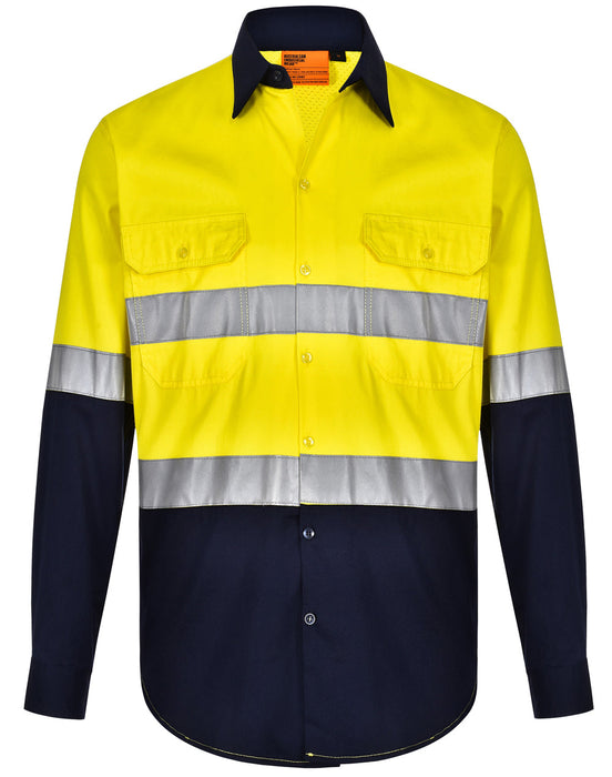 SW82 UNISEX HI VIS COOL-BREEZE SAFETY LS SHIRT (GENERIC TAPE)