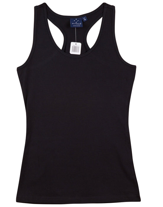 TS21A STRETCH RACEBACK SINGLET Ladies'