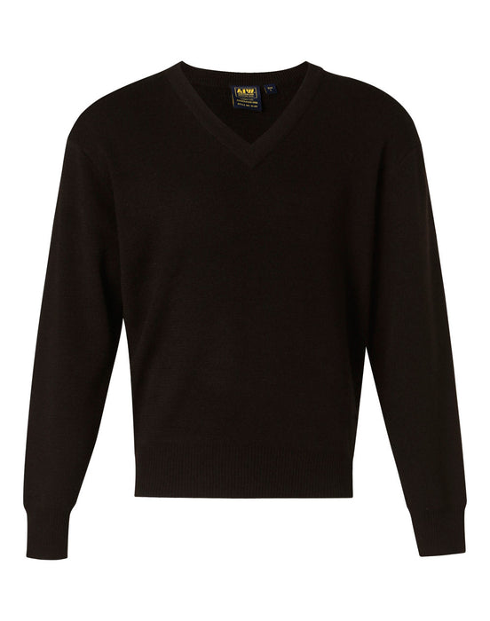 WJ01 Unisex Wool/ Acrylic V-Neck Jumper