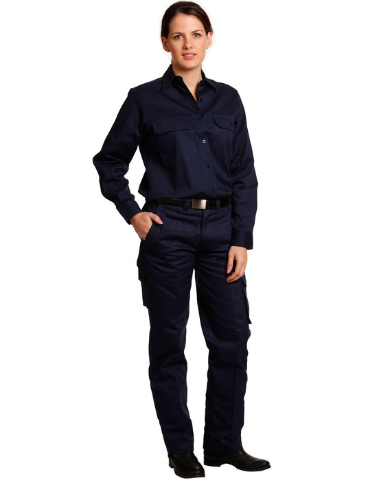 WP15 LADIES' HEAVY COTTON DRILL CARGO PANTS