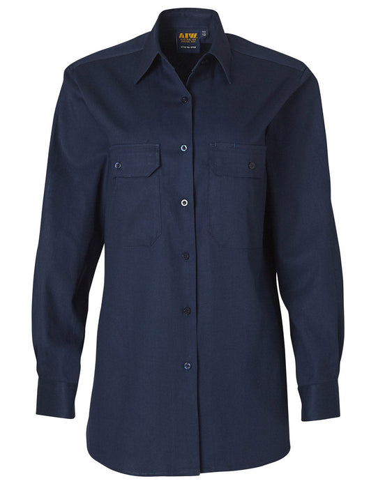 WT08 WOMEN'S COTTON DRILL WORK SHIRT